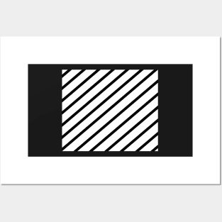 Diagonal lines - Black and white. Posters and Art